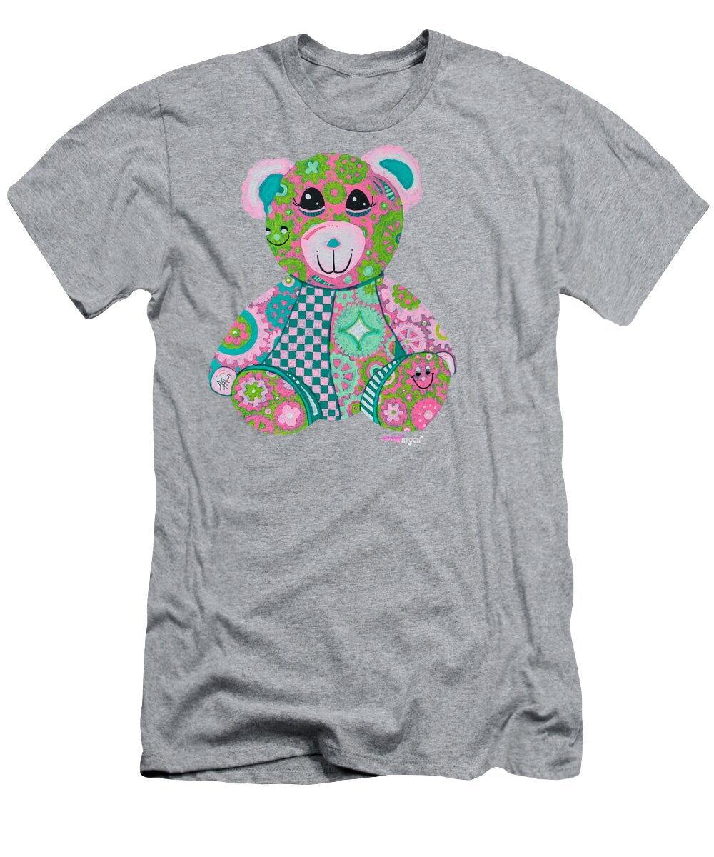 Geartopia GEAR BEAR Hope Original Handpainted PoP Art Teddy Bear Painting Nursery Art MeganAroon - T-Shirt