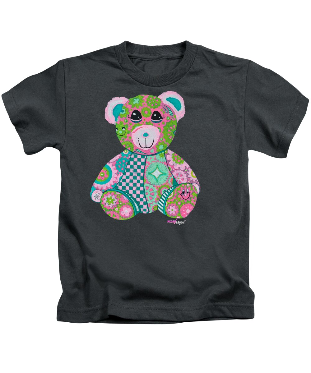 Geartopia GEAR BEAR Hope Original Handpainted PoP Art Teddy Bear Painting Nursery Art MeganAroon - Kids T-Shirt