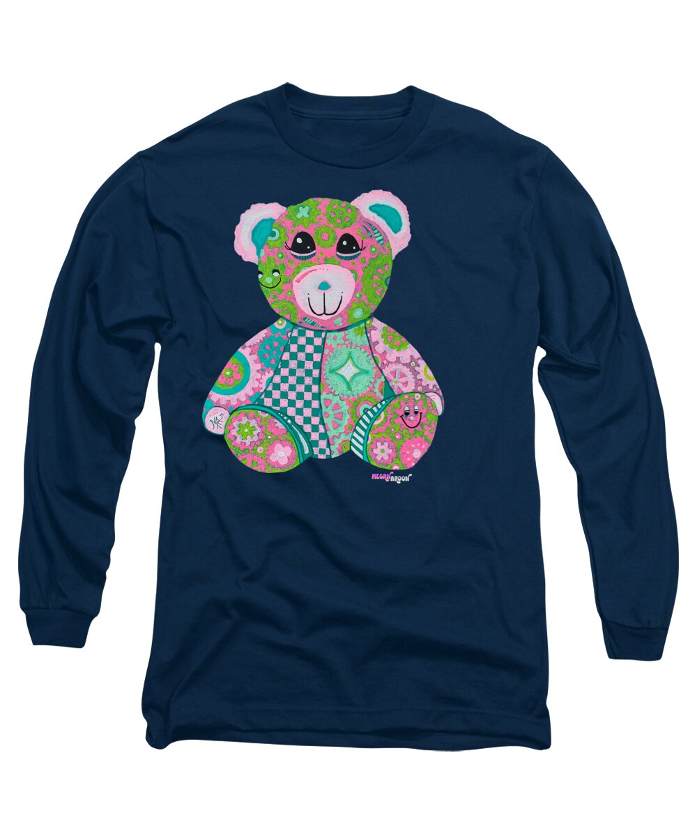 Geartopia GEAR BEAR Hope Original Handpainted PoP Art Teddy Bear Painting Nursery Art MeganAroon - Long Sleeve T-Shirt