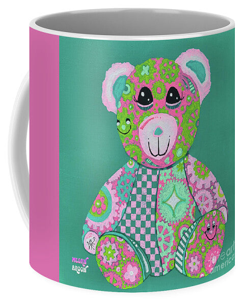 Geartopia GEAR BEAR Hope Original Handpainted PoP Art Teddy Bear Painting Nursery Art MeganAroon - Mug