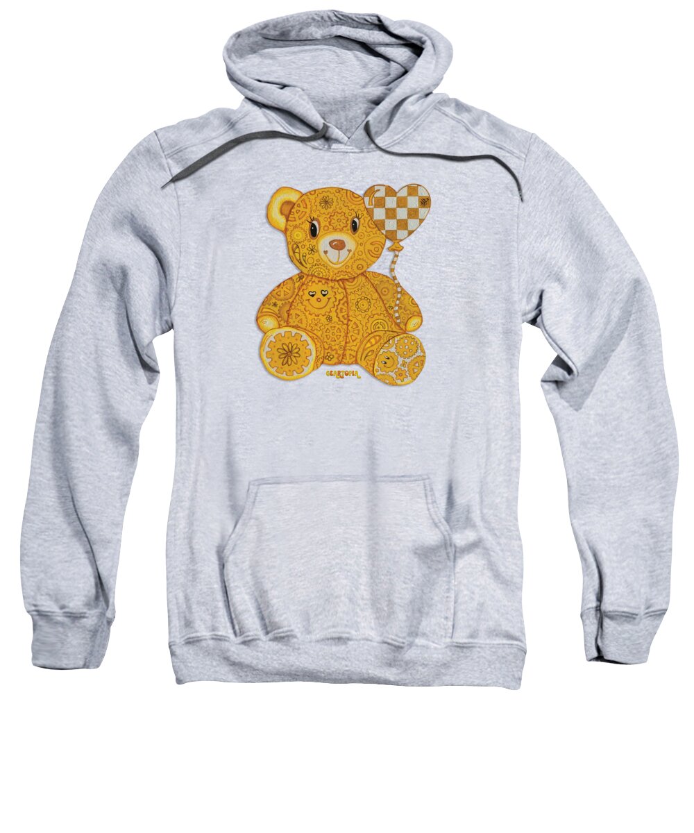 Geartopia Happy GEAR BEAR Nursery Art Teddy Bear Painting Art for Kids by MeganAroon - Sweatshirt