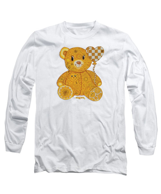 Geartopia Happy GEAR BEAR Nursery Art Teddy Bear Painting Art for Kids by MeganAroon - Long Sleeve T-Shirt