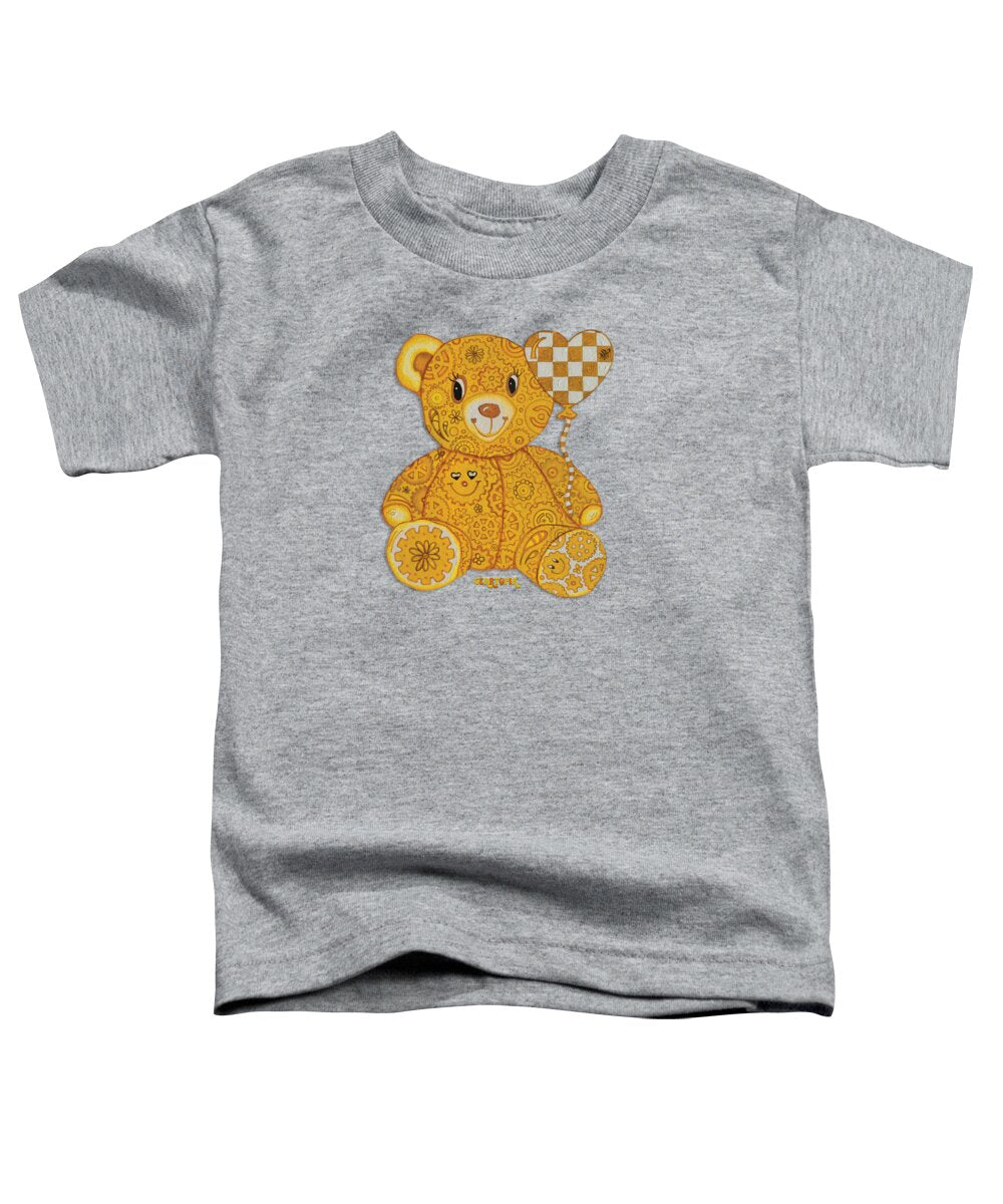 Geartopia Happy GEAR BEAR Nursery Art Teddy Bear Painting Art for Kids by MeganAroon - Toddler T-Shirt