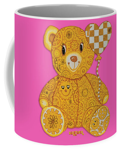 Geartopia Happy GEAR BEAR Nursery Art Teddy Bear Painting Art for Kids by MeganAroon - Mug