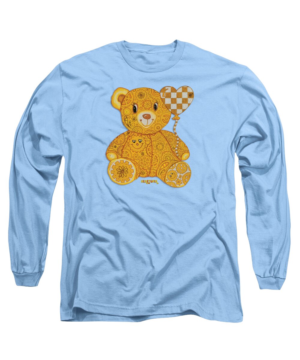 Geartopia Happy GEAR BEAR Nursery Art Teddy Bear Painting Art for Kids by MeganAroon - Long Sleeve T-Shirt