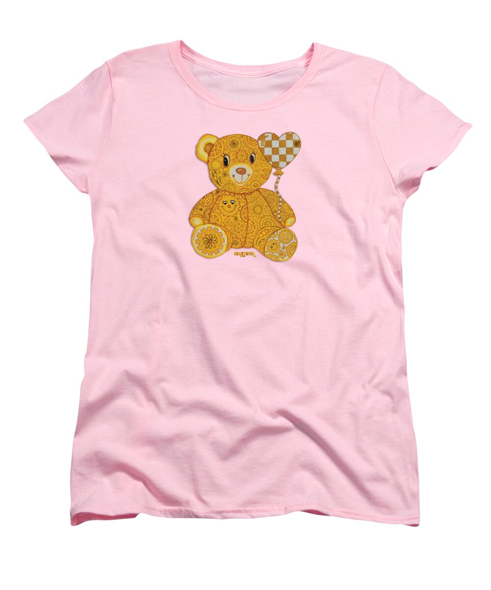 Geartopia Happy GEAR BEAR Nursery Art Teddy Bear Painting Art for Kids by MeganAroon - Women's T-Shirt (Standard Fit)