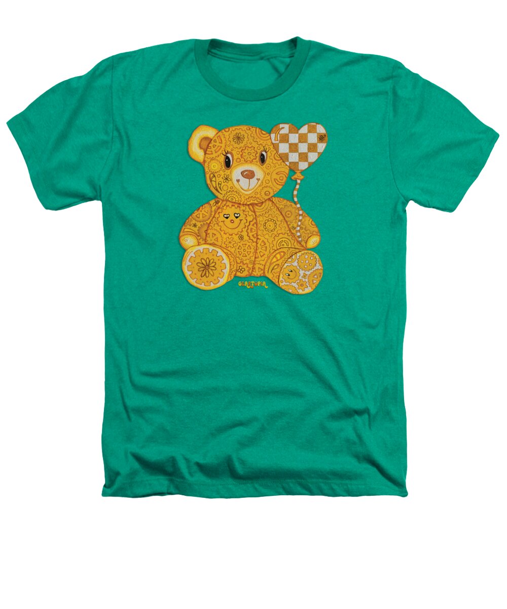 Geartopia Happy GEAR BEAR Nursery Art Teddy Bear Painting Art for Kids by MeganAroon - Heathers T-Shirt