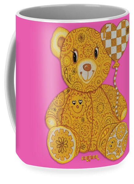 Geartopia Happy GEAR BEAR Nursery Art Teddy Bear Painting Art for Kids by MeganAroon - Mug