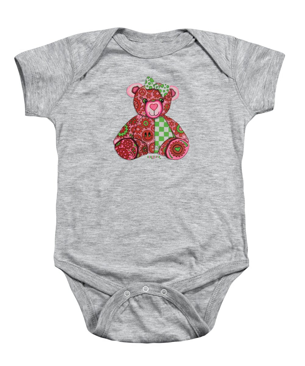 Geartopia Lovey GEAR BEAR Nursery Art Teddy Bear Painting Art for Kids by MeganAroon - Baby Onesie