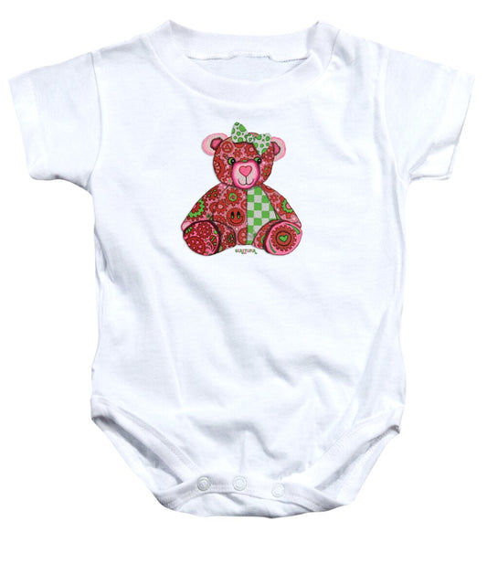 Geartopia Lovey GEAR BEAR Nursery Art Teddy Bear Painting Art for Kids by MeganAroon - Baby Onesie