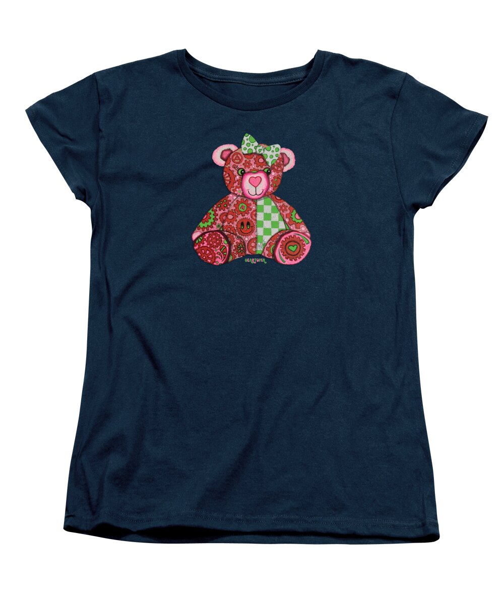 Geartopia Lovey GEAR BEAR Nursery Art Teddy Bear Painting Art for Kids by MeganAroon - Women's T-Shirt (Standard Fit)