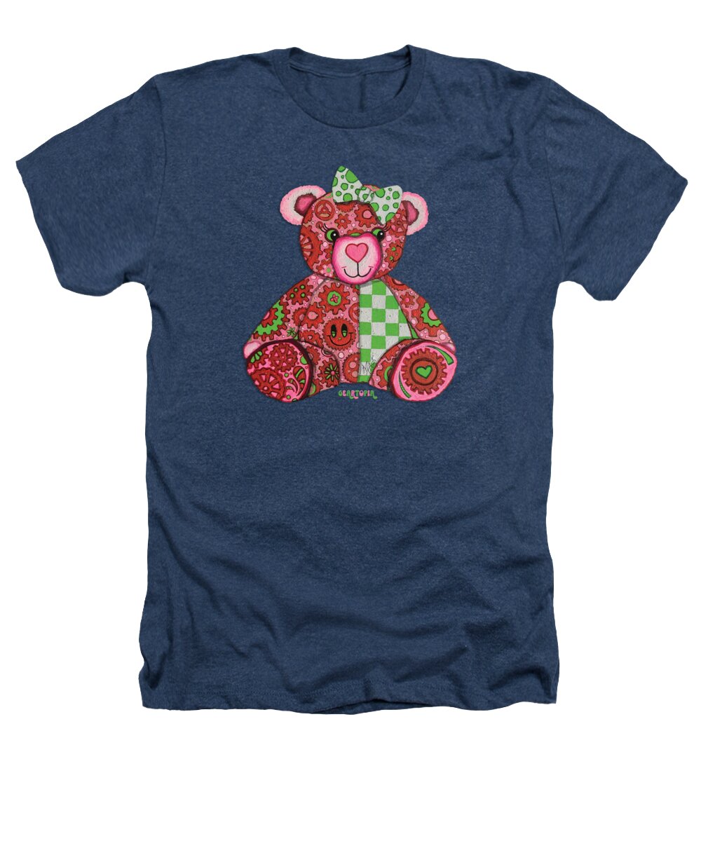 Geartopia Lovey GEAR BEAR Nursery Art Teddy Bear Painting Art for Kids by MeganAroon - Heathers T-Shirt