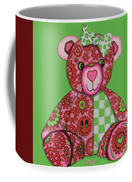 Geartopia Lovey GEAR BEAR Nursery Art Teddy Bear Painting Art for Kids by MeganAroon - Mug