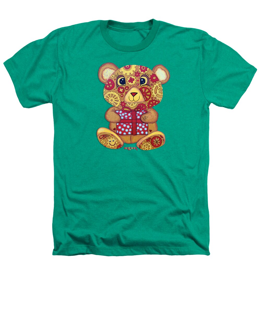 Geartopia Pressie GEAR BEAR Nursery Art Teddy Bear Present Painting Art for Kids by MeganAroon - Heathers T-Shirt