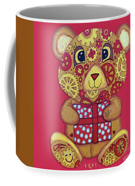 Geartopia Pressie GEAR BEAR Nursery Art Teddy Bear Present Painting Art for Kids by MeganAroon - Mug