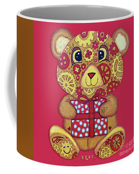 Geartopia Pressie GEAR BEAR Nursery Art Teddy Bear Present Painting Art for Kids by MeganAroon - Mug